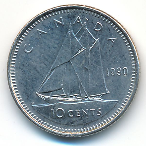 Канада, 10 центов (1990 г.)