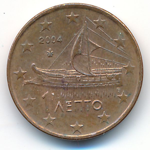 Греция, 1 евроцент (2004 г.)