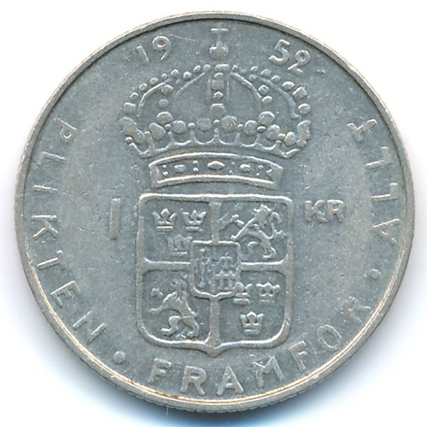 Швеция, 1 крона (1952 г.)