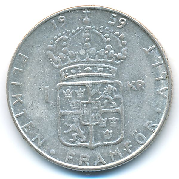 Швеция, 1 крона (1959 г.)