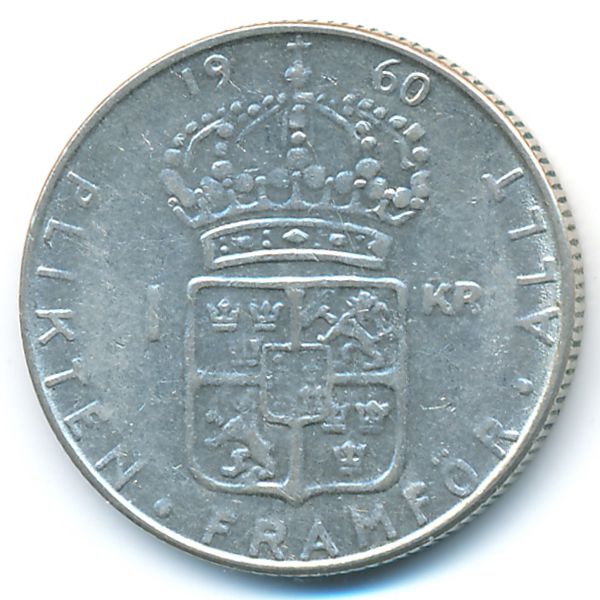 Швеция, 1 крона (1960 г.)