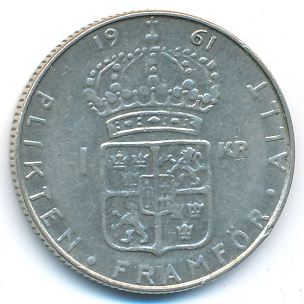 Швеция, 1 крона (1961 г.)