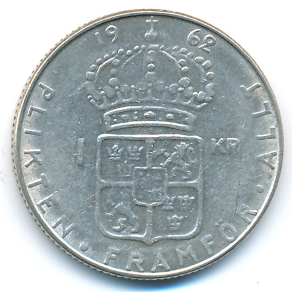 Швеция, 1 крона (1962 г.)