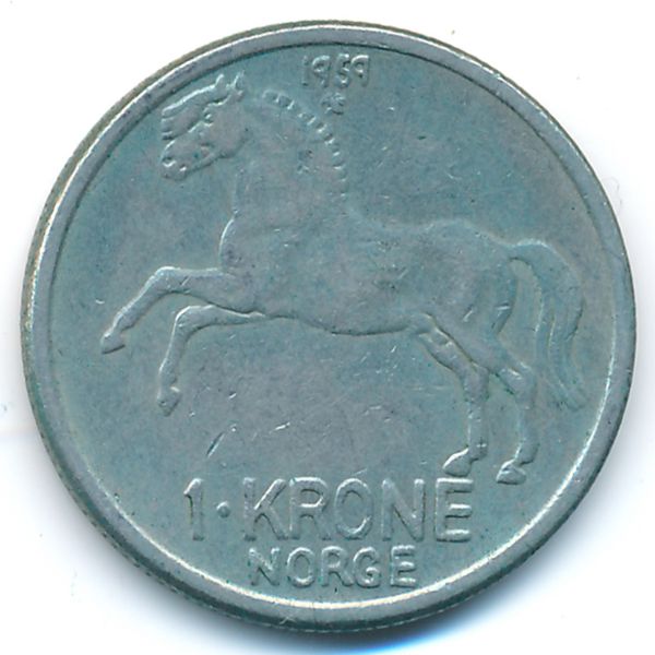 Норвегия, 1 крона (1957 г.)