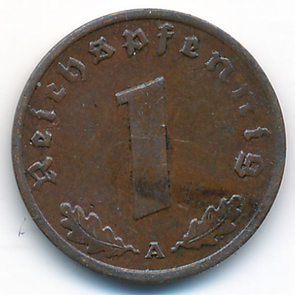 Третий Рейх, 1 рейхспфенниг (1936 г.)