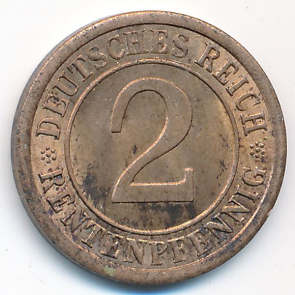 Веймарская республика, 2 рентенпфеннига (1924 г.)