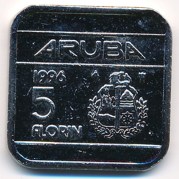 Аруба, 5 флоринов (1996 г.)