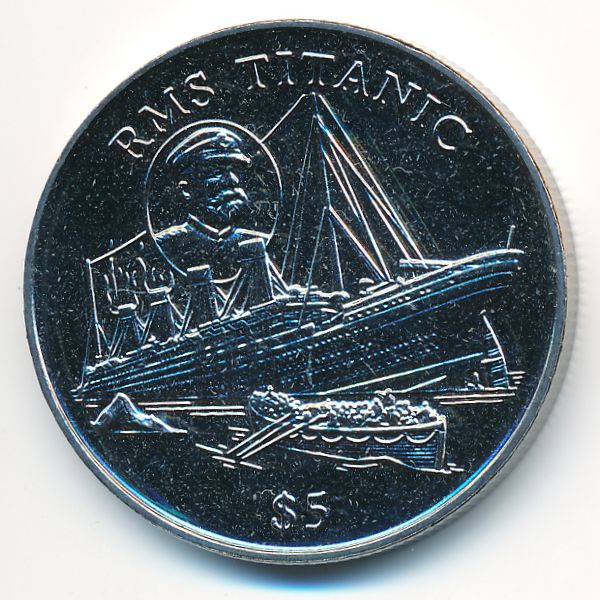 Либерия, 5 долларов (1998 г.)