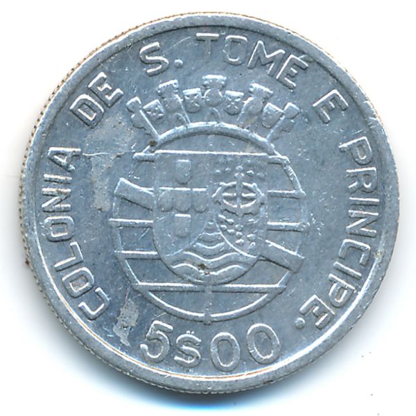 Sao Tome and Principe, 5 escudos, 1939