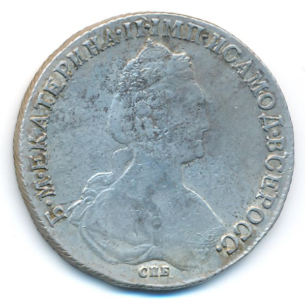 Екатерина II (1762—1796), 1 рубль (1782 г.)