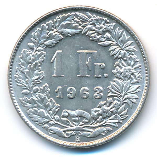 Швейцария, 1 франк (1963 г.)