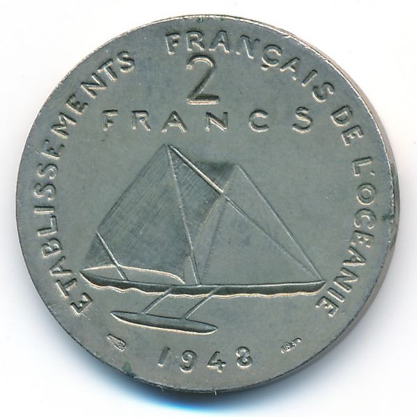 Французская Океания, 2 франка (1948 г.)