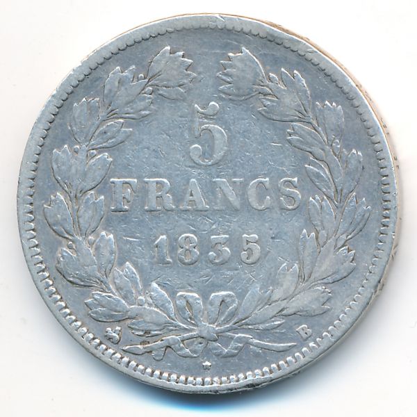 Франция, 5 франков (1835 г.)