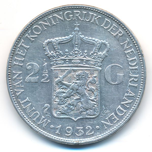 Нидерланды, 2 1/2 гульдена (1932 г.)