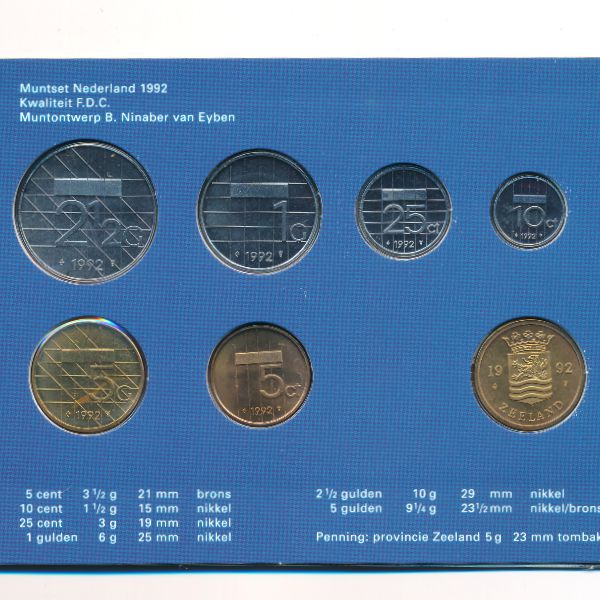 Нидерланды, Набор монет (1992 г.)