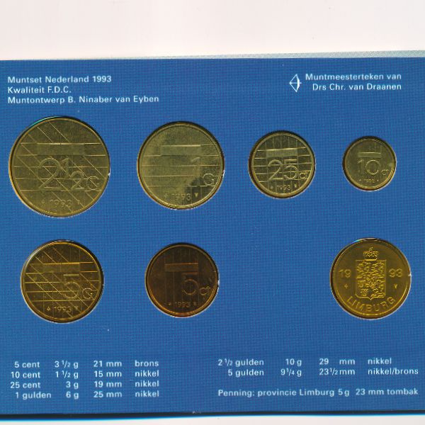 Нидерланды, Набор монет (1993 г.)