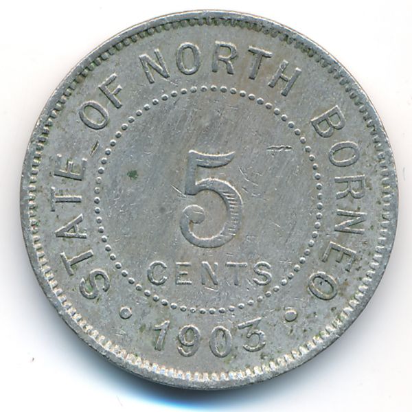 Северное Борнео, 5 центов (1903 г.)