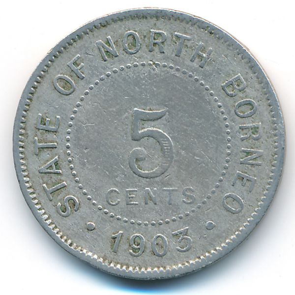 Северное Борнео, 5 центов (1903 г.)