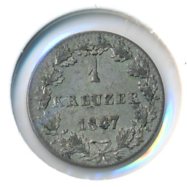 Франкфурт, 1 крейцер (1847 г.)