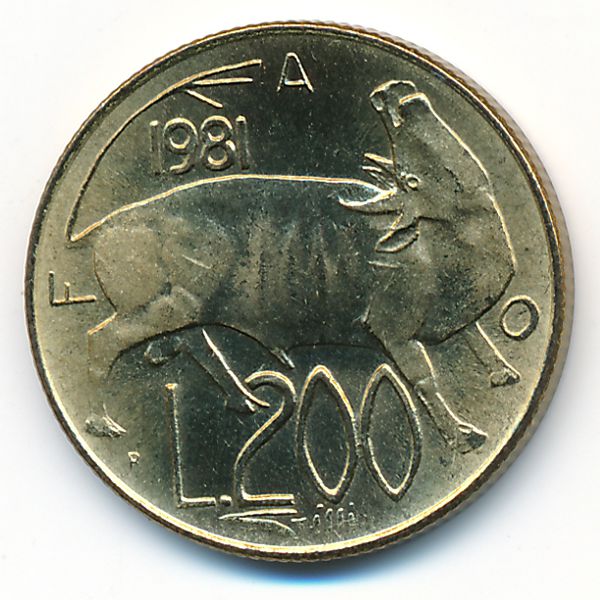 Сан-Марино, 200 лир (1981 г.)