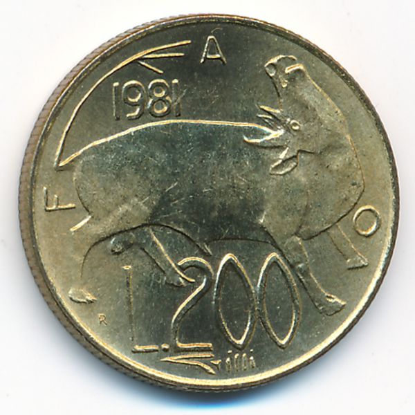 Сан-Марино, 200 лир (1981 г.)