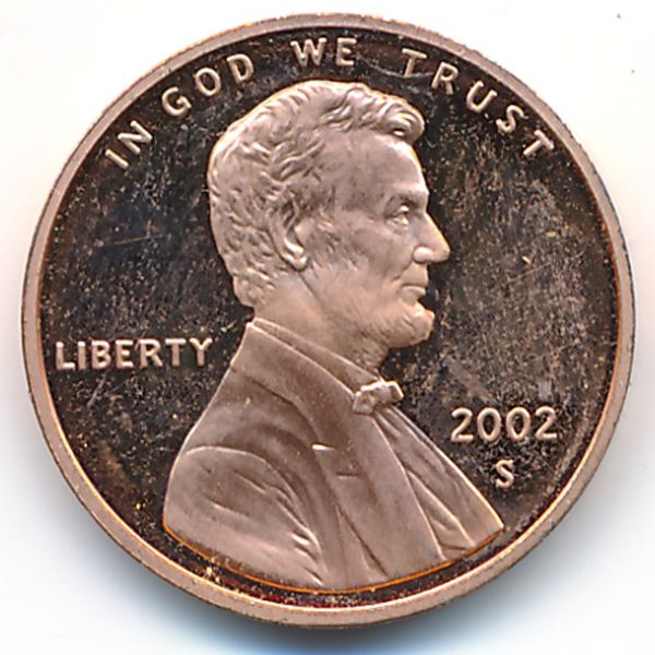 США, 1 цент (2002 г.)