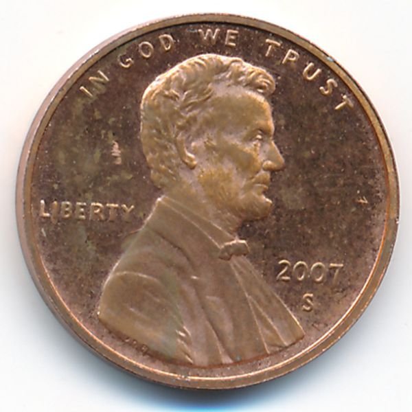 США, 1 цент (2007 г.)