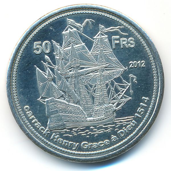 Остров Европа., 50 франков (2012 г.)