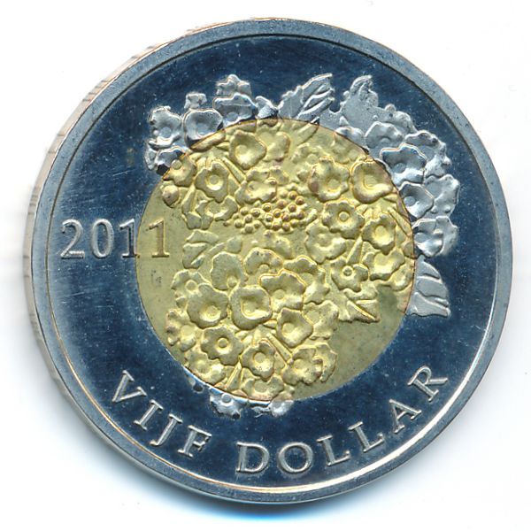Остров Бонайре., 5 долларов (2011 г.)