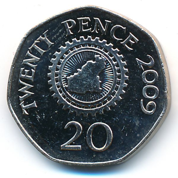 Гернси, 20 пенсов (2009 г.)