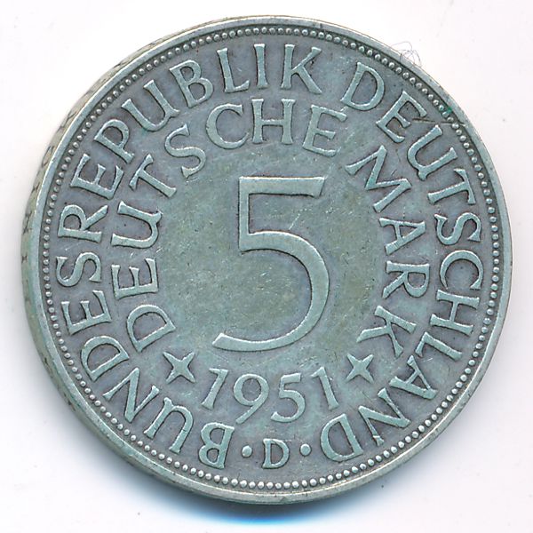 ФРГ, 5 марок (1951 г.)