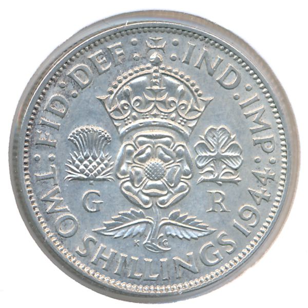 Великобритания, 2 шиллинга (1944 г.)
