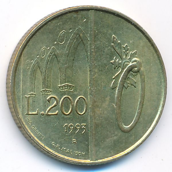 Сан-Марино, 200 лир (1993 г.)