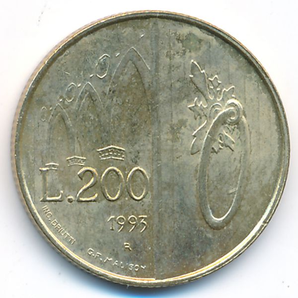 Сан-Марино, 200 лир (1993 г.)