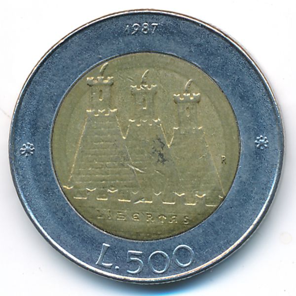 Сан-Марино, 500 лир (1987 г.)