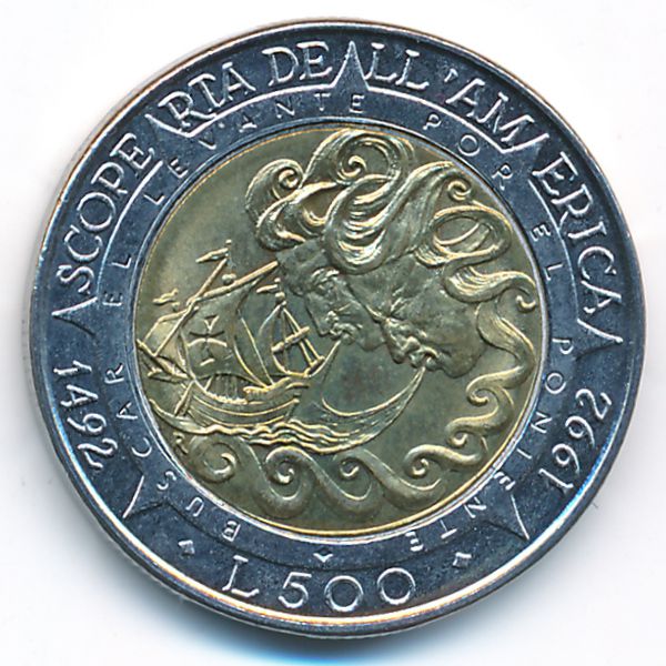 Сан-Марино, 500 лир (1992 г.)