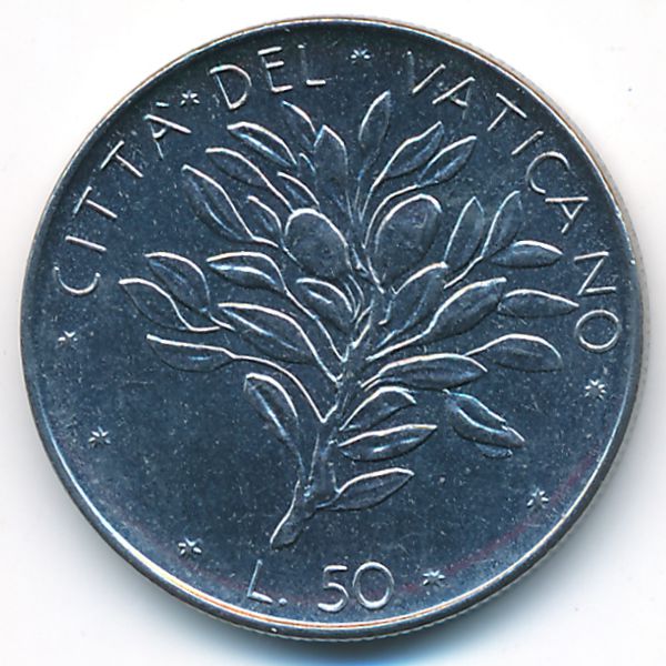 Ватикан, 50 лир (1973 г.)