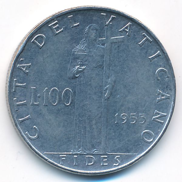 Ватикан, 100 лир (1955 г.)