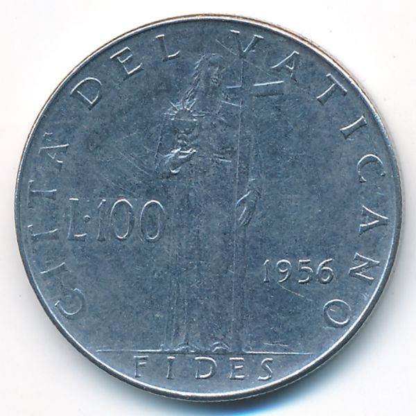 Ватикан, 100 лир (1956 г.)
