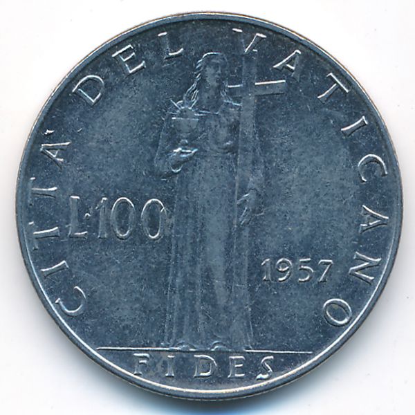 Ватикан, 100 лир (1957 г.)