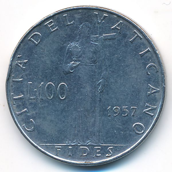 Ватикан, 100 лир (1957 г.)