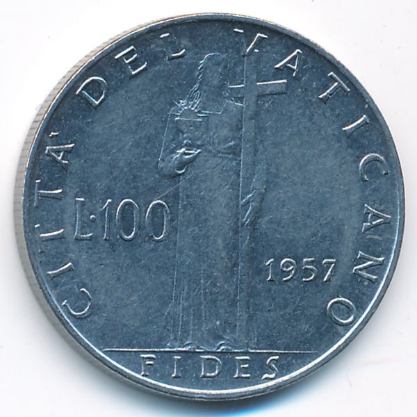 Ватикан, 100 лир (1957 г.)
