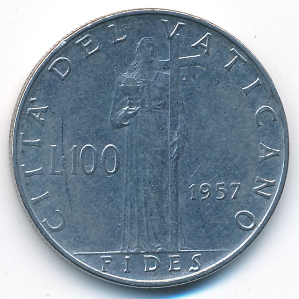 Ватикан, 100 лир (1957 г.)