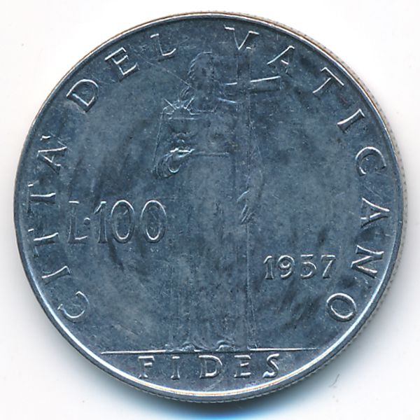 Ватикан, 100 лир (1957 г.)