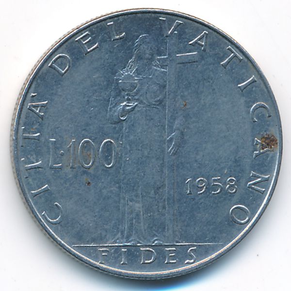 Ватикан, 100 лир (1958 г.)