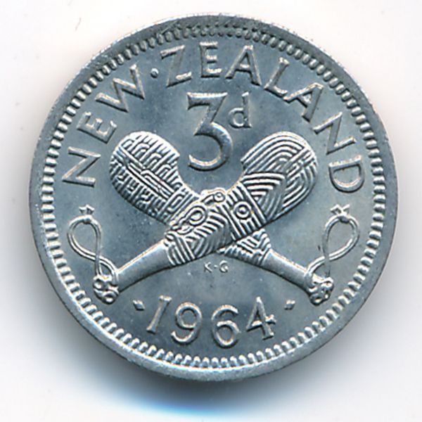 Новая Зеландия, 3 пенса (1964 г.)