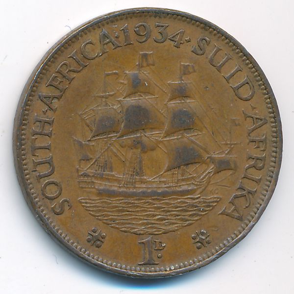 ЮАР, 1 пенни (1934 г.)