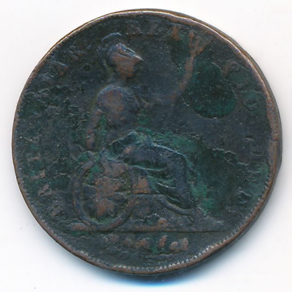 Великобритания, 1/2 пенни (1826 г.)
