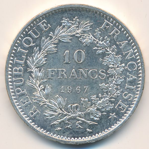 Франция, 10 франков (1967 г.)