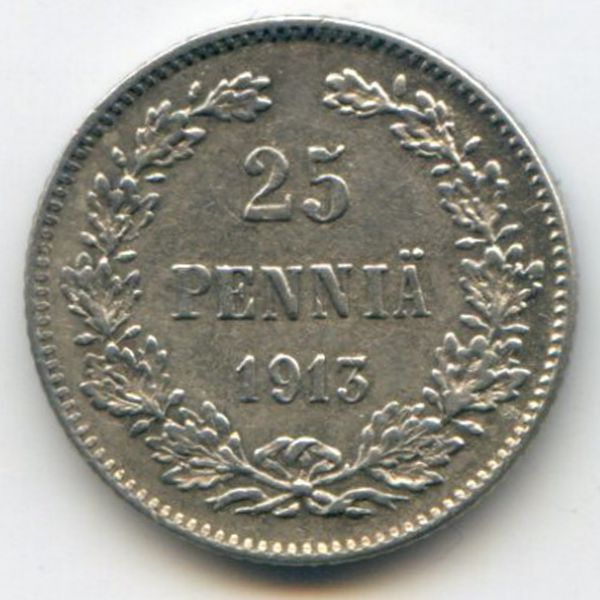 Финляндия, 25 пенни (1913 г.)